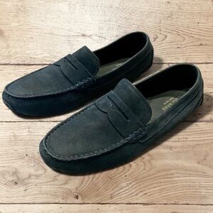 Cole Haan Leather Navy Blue Driving Mocs Penny Loafers Size Women’s 9.5